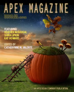 the cover of apex magazine featuring a pumpkin.
