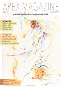 the cover of apex magazine featuring a woman in a flowing dress.