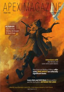 a magazine cover with a painting of a man holding a gun.