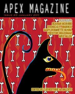 Apex Magazine Issue 20 cover with a black cat on a red background.