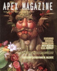Apex Magazine Issue 19 with a painting of a man on the cover.