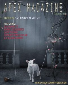 The cover of Apex Magazine Issue 27 featuring a sheep.