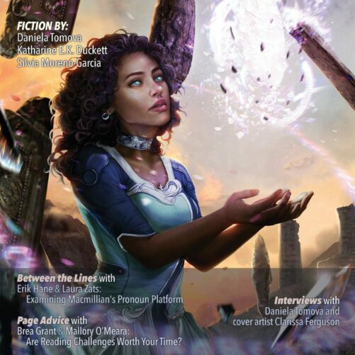 ApexMag12.17-compressor Apex Magazine Issue 103 cover with a woman holding a crystal ball.