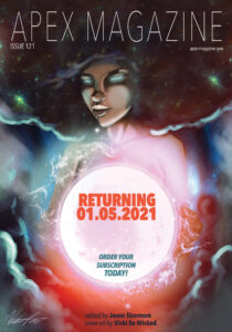 The cover of the Apex Magazine Subscription (One Year - Recurring) features a woman holding a ball.