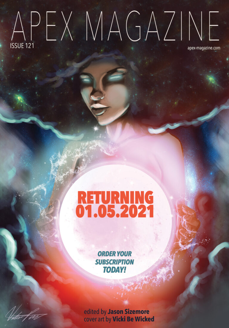 The cover of the Apex Magazine Subscription (One Year - Recurring) features a woman holding a ball.