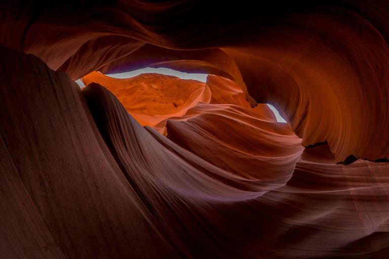 a view of the inside of a canyon.