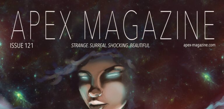 the cover of apex magazine featuring a woman's face.