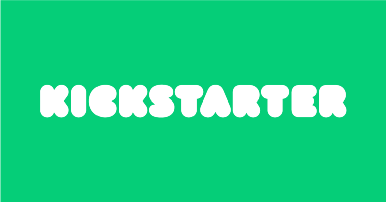 a green background with the word kickstarter written in white.