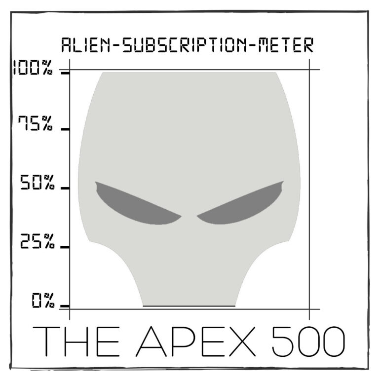 the apexx 500 alien - subption meter.