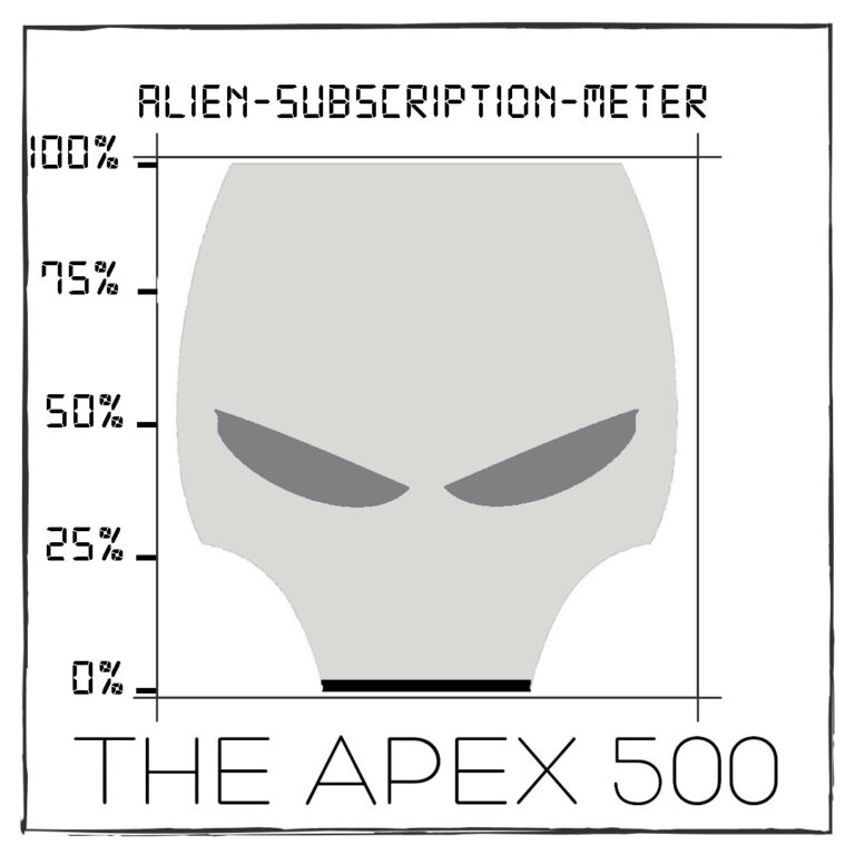 the apexx 500 alien - subption meter.