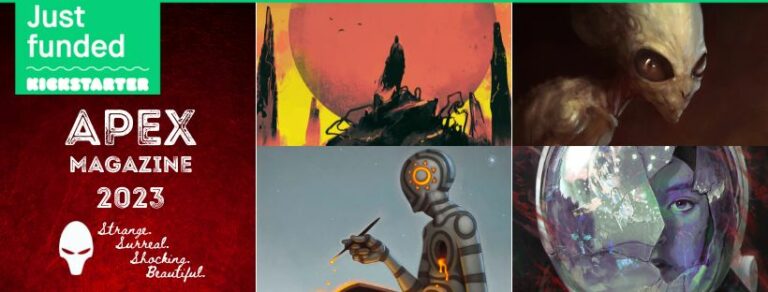 a collage of images with the words apex magazine.