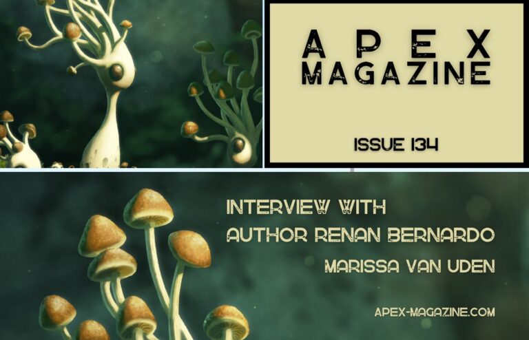 an image of a magazine cover with mushrooms.