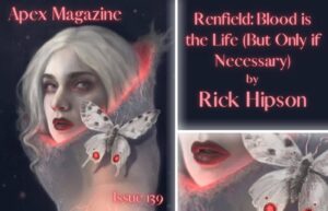 a cover of the apex magazine with a woman and a butterfly.